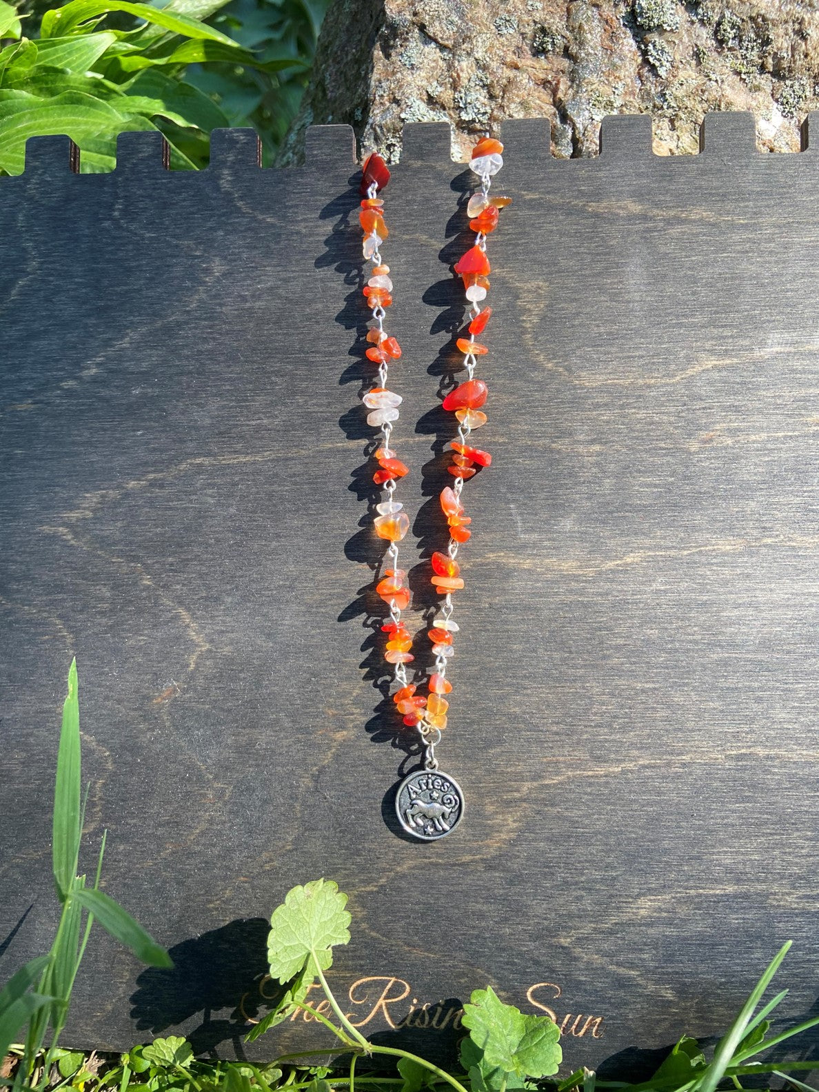 Aries Necklace with Carnelian