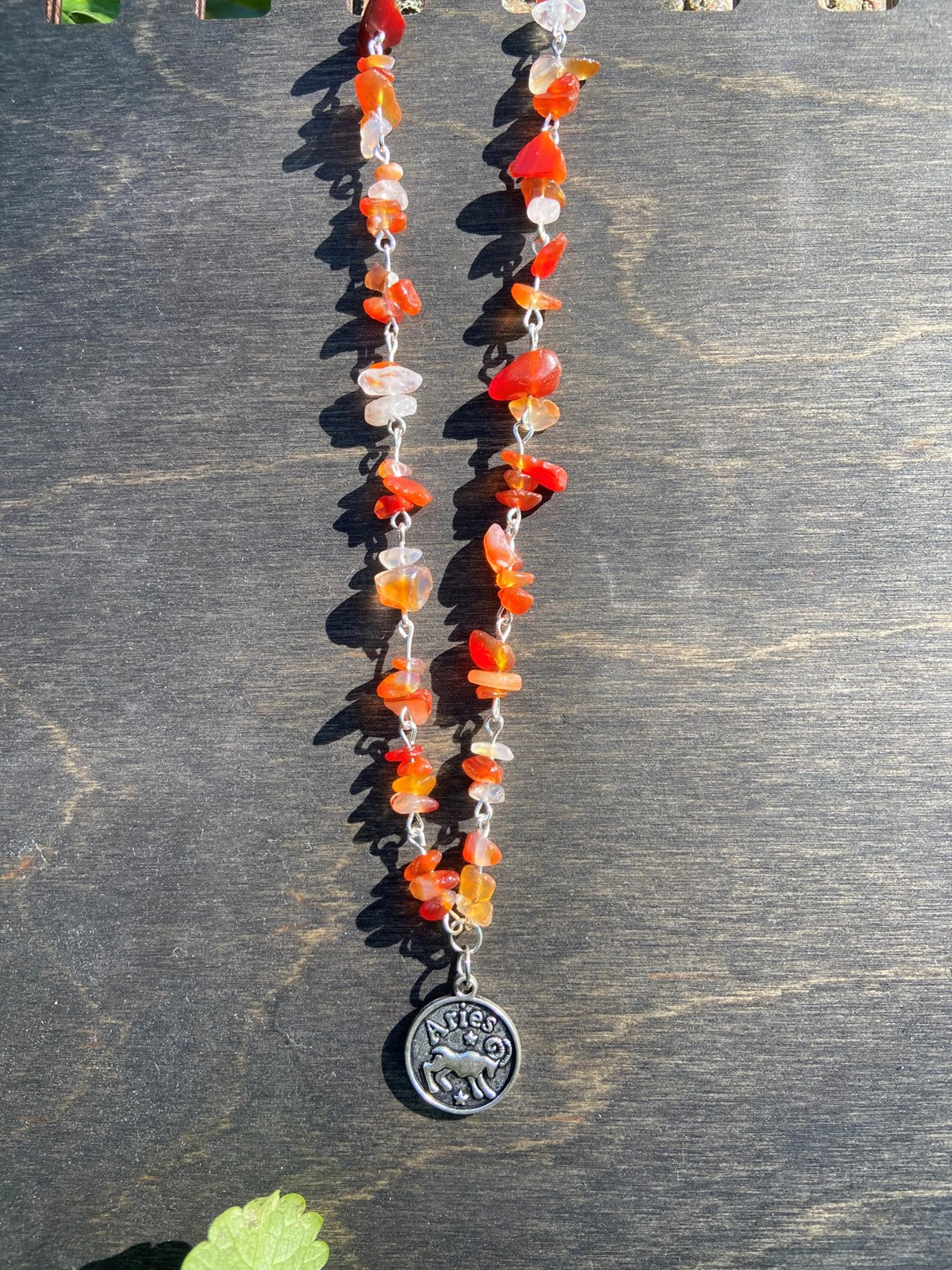 Aries Necklace with Carnelian