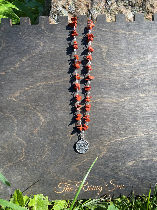 Cancer Necklace with Red Jasper