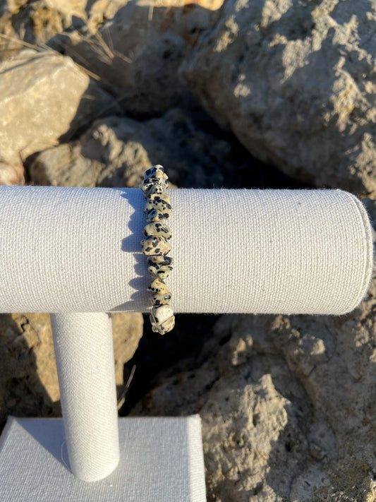 Dalmatian Jasper Chip Bracelet