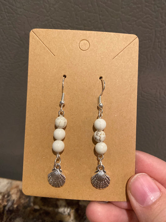 Howlite Shell Earrings