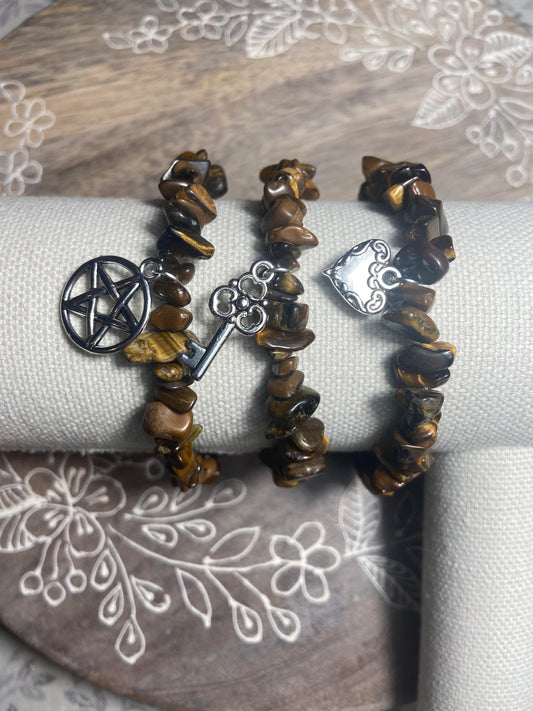 Tigers Eye Chip Bracelet