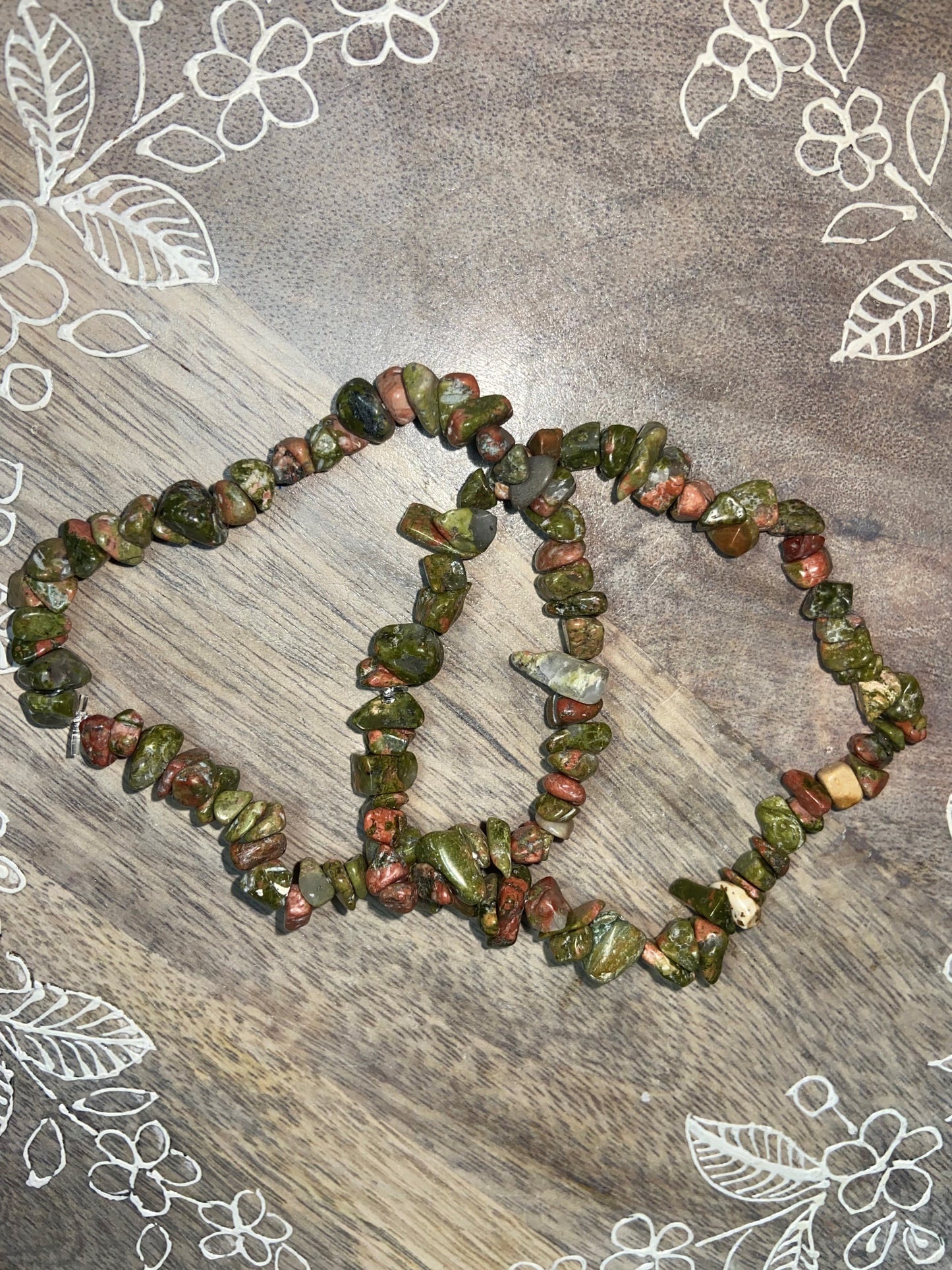 Unakite Chip Bracelets