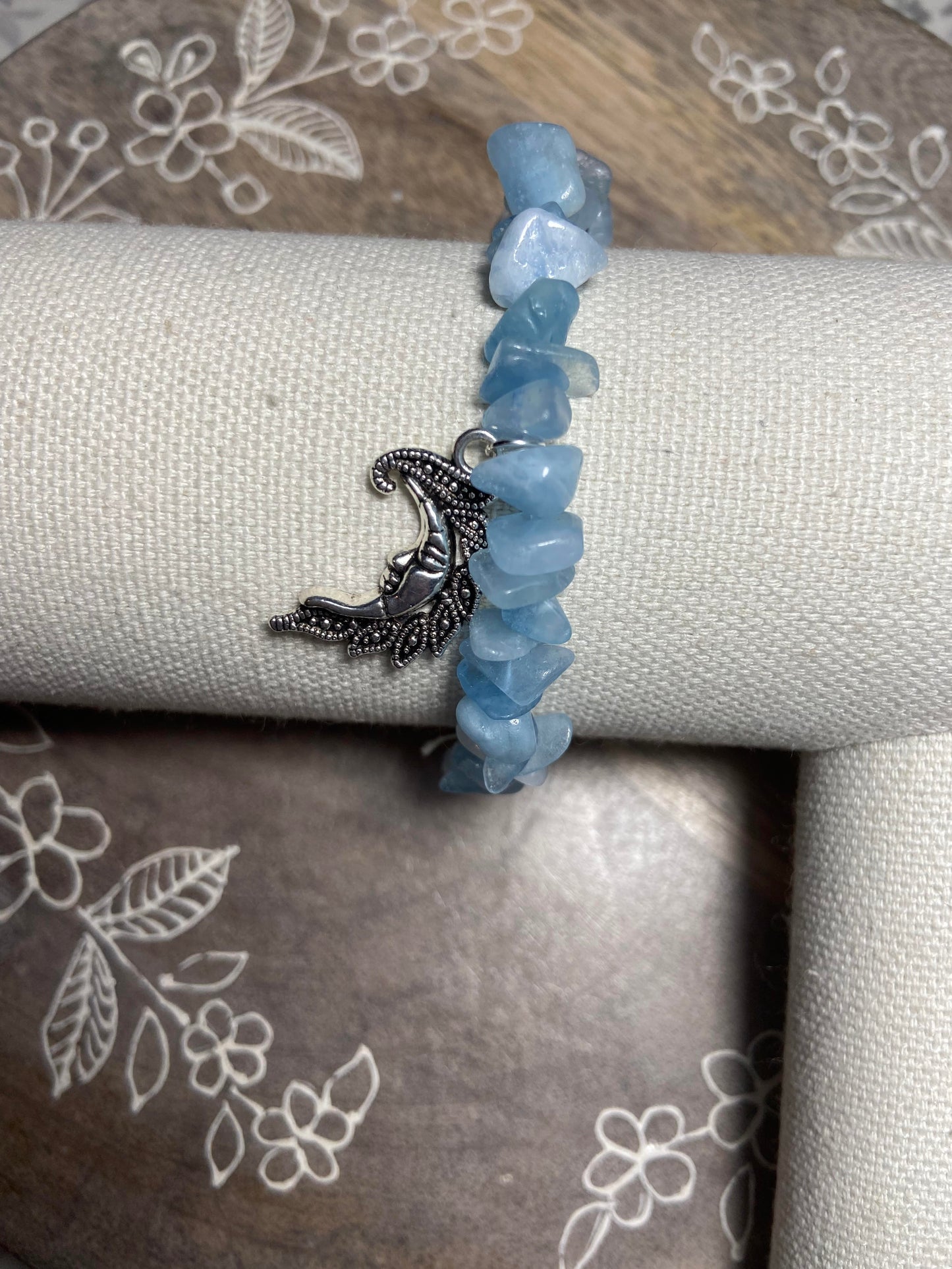 Aquamarine Chip Bracelet