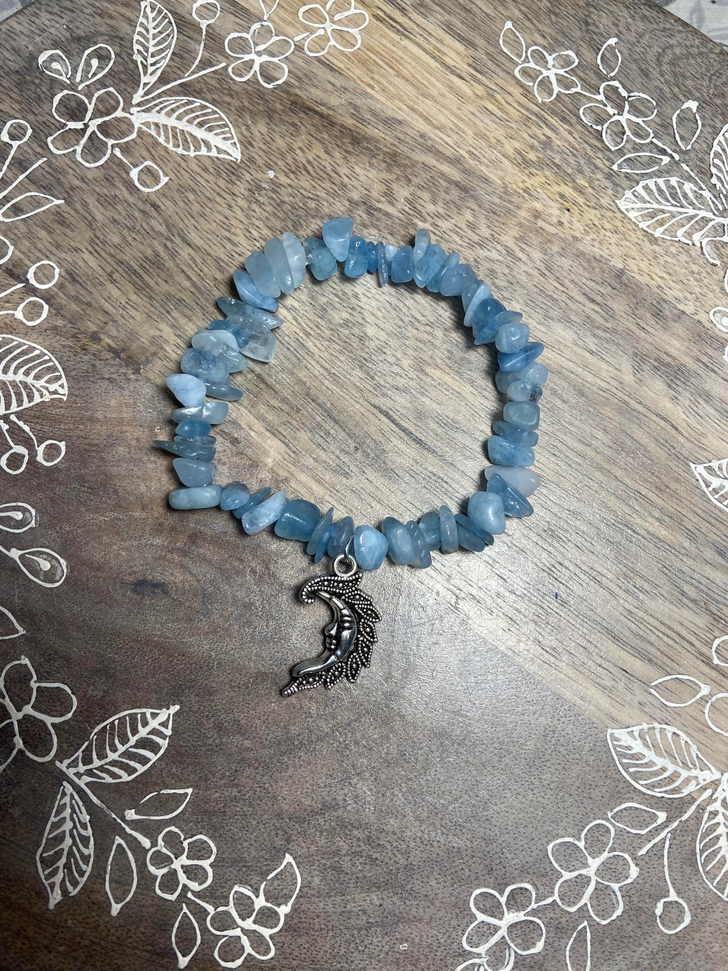 Aquamarine Chip Bracelet