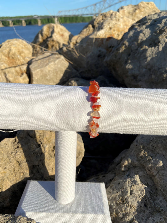 Carnelian Chip Bracelet