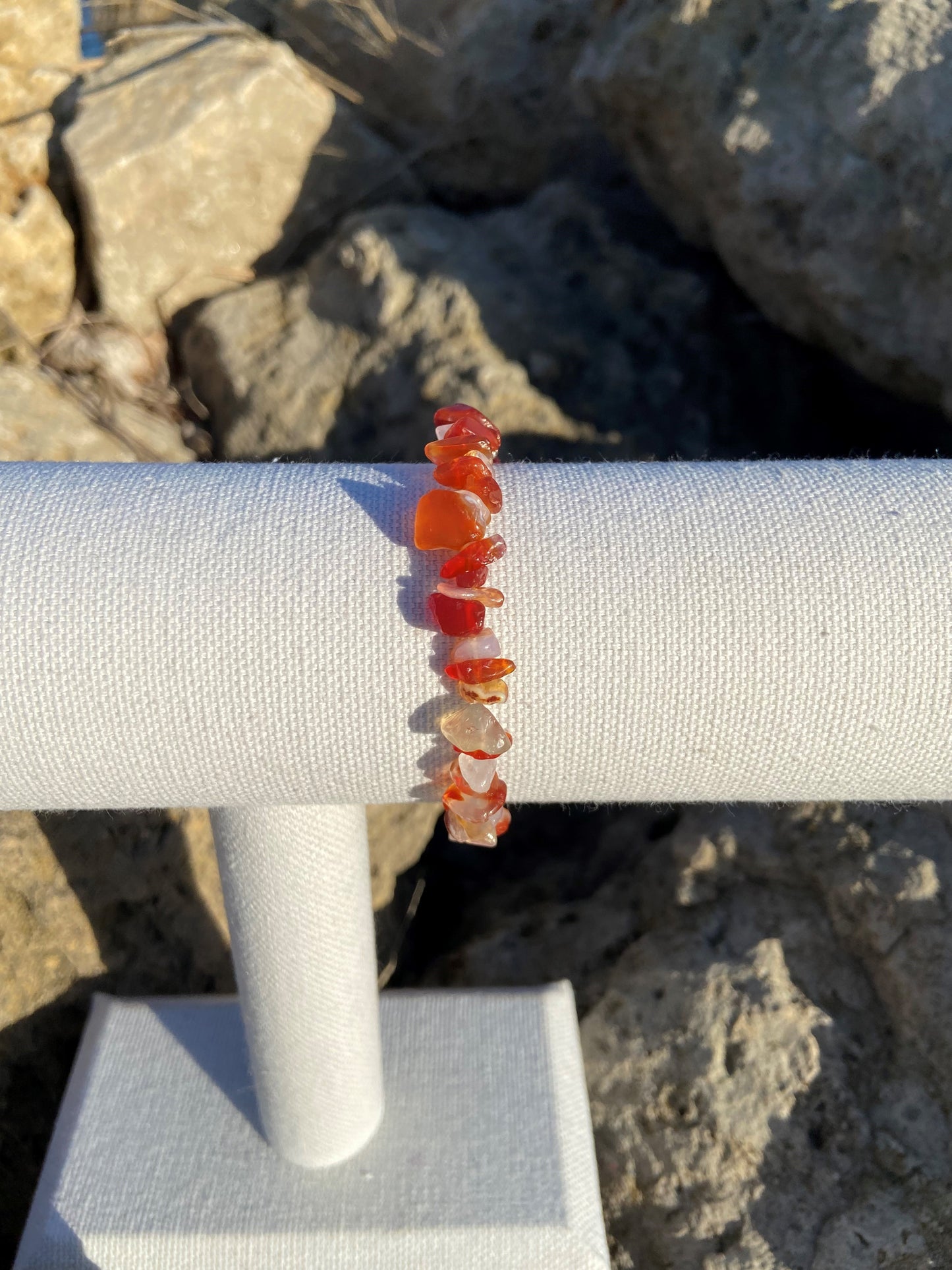 Carnelian Chip Bracelet