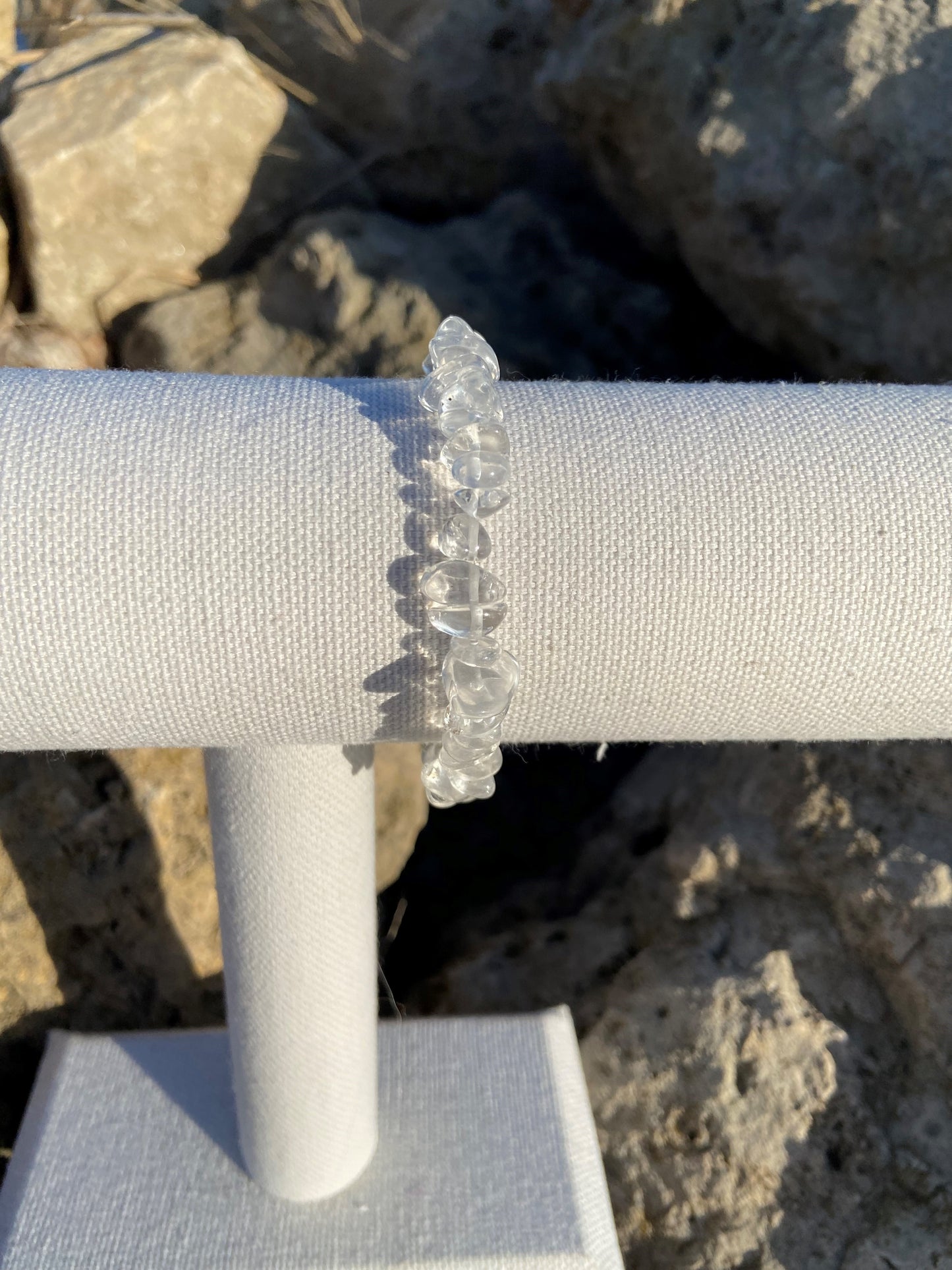 Clear Quartz Chip Bracelet