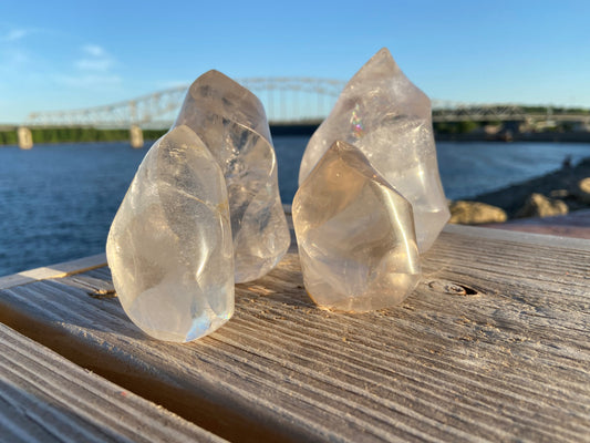 Clear Quartz Flames