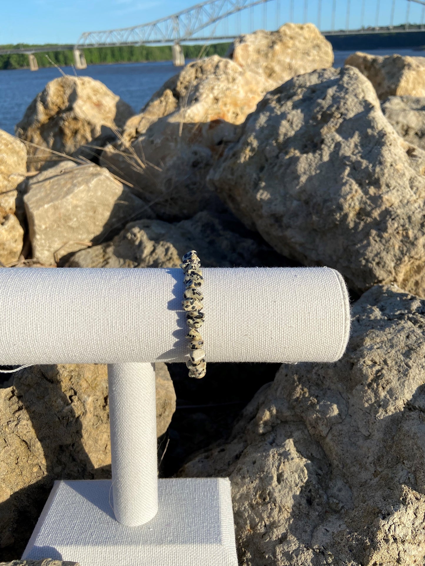 Dalmatian Jasper Chip Bracelet