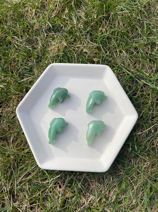 Green Aventurine Dolphins