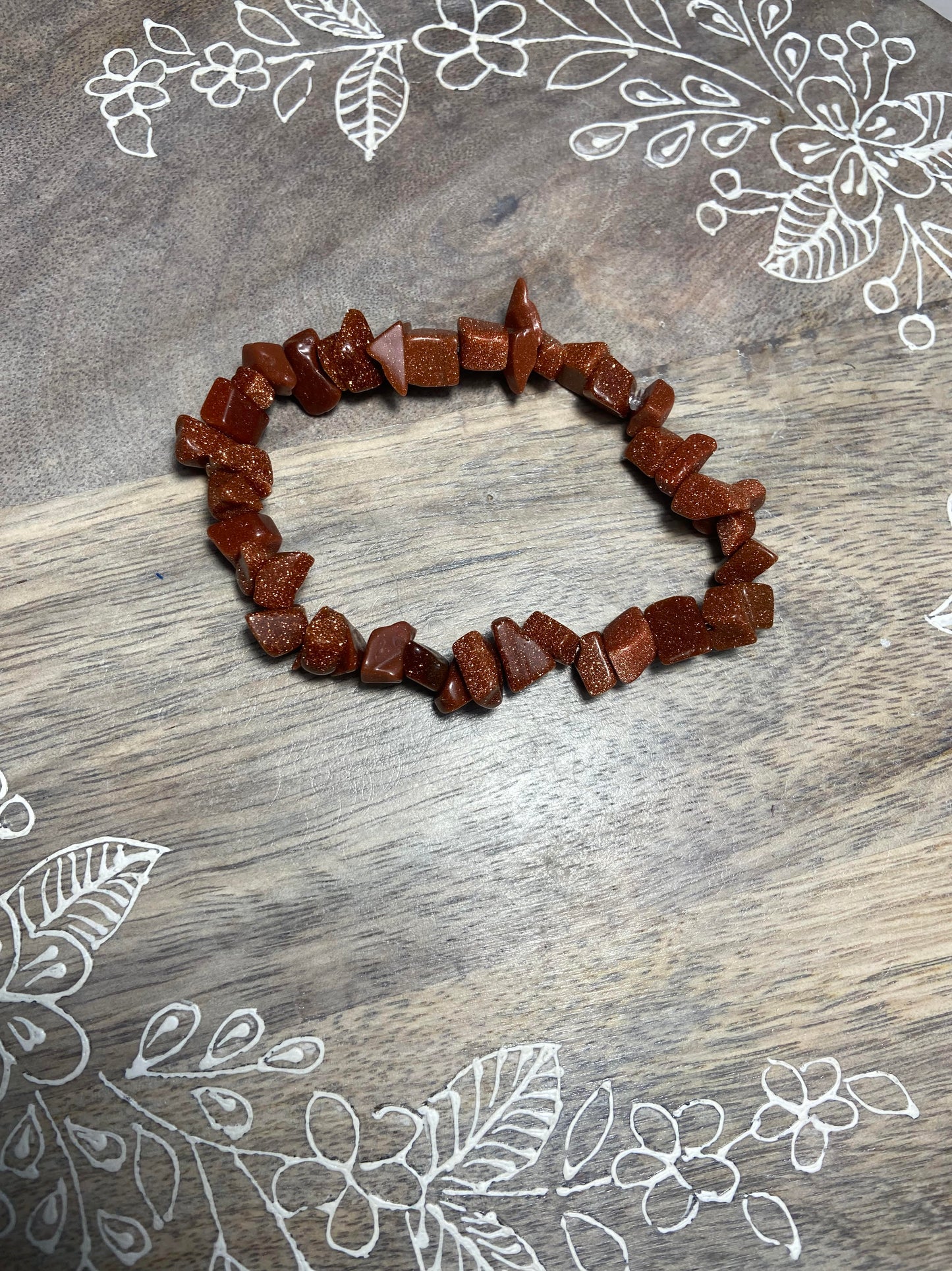 Goldstone Chip Bracelet