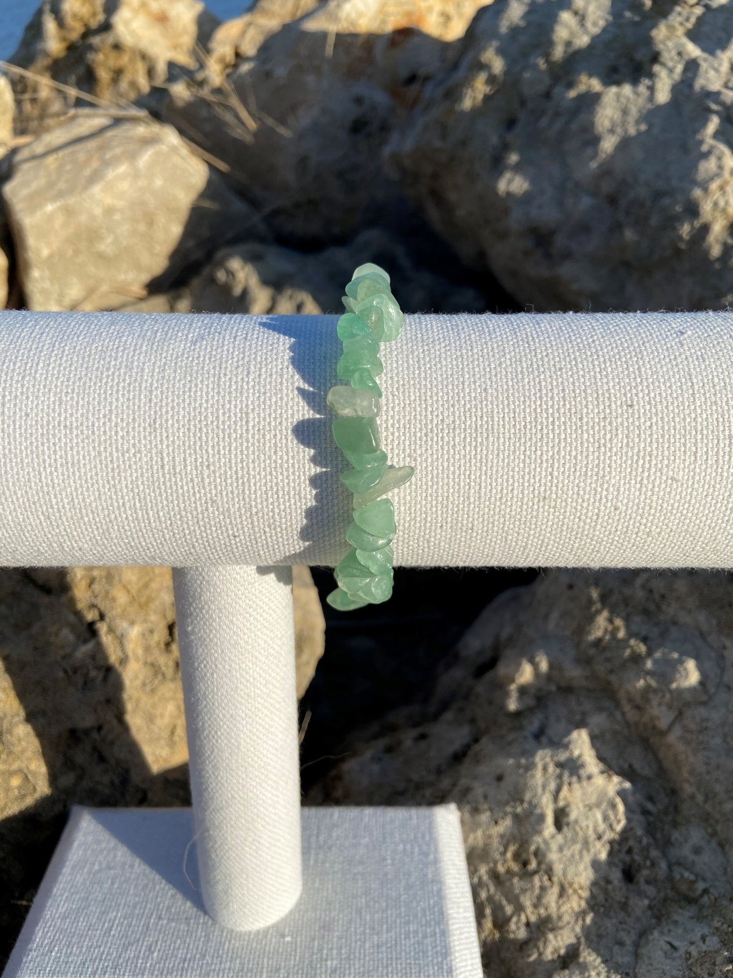 Green Aventurine Chip Bracelet