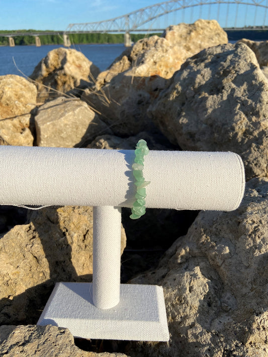 Green Aventurine Chip Bracelet