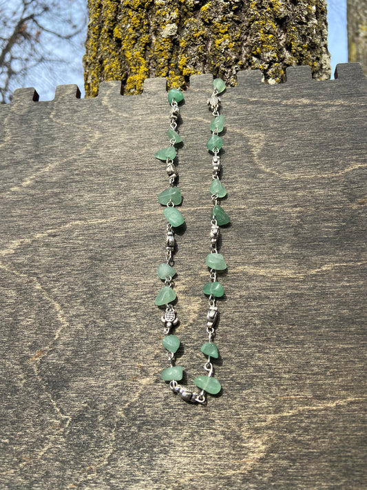 Green Aventurine Turtle Necklace