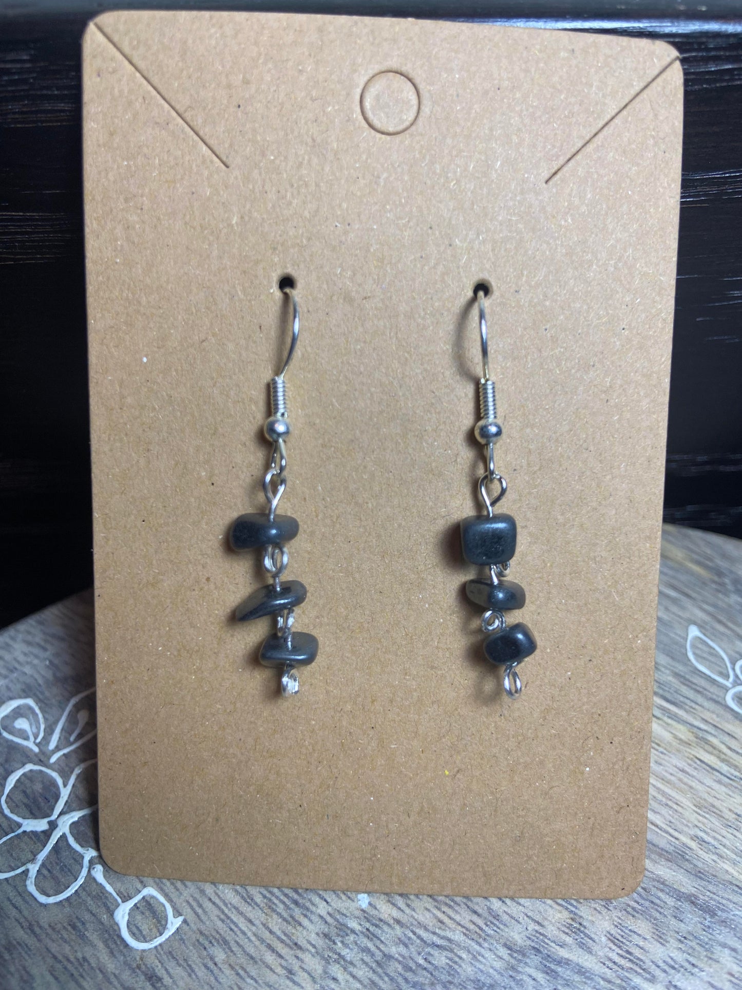 Hematite Spiral Earrings