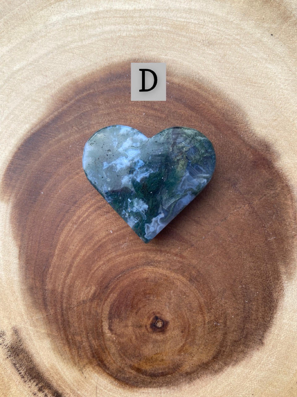 Moss Agate Hearts