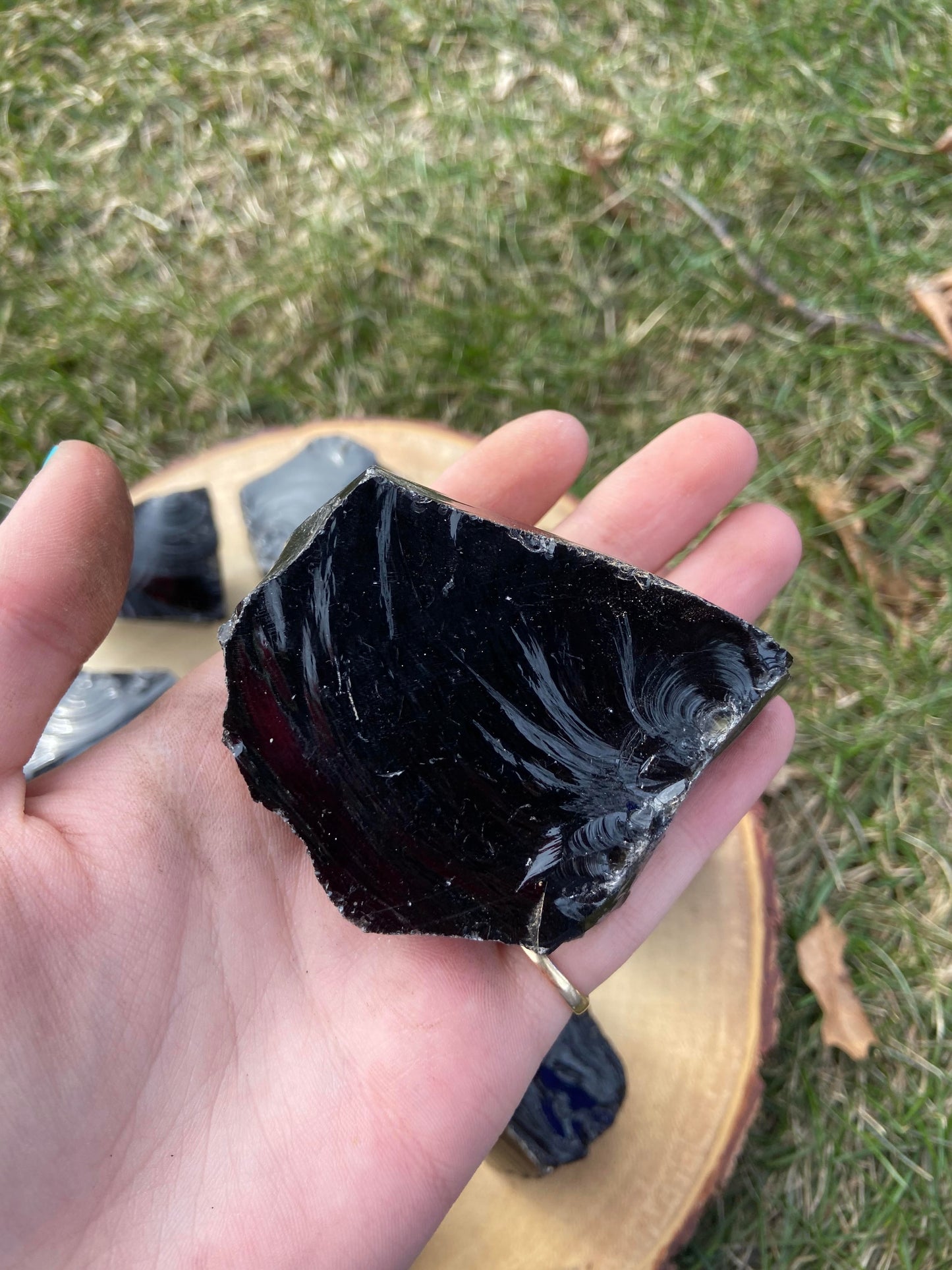 Raw Black Obsidian Chunks