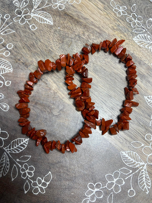 Red Jasper Chip Bracelets