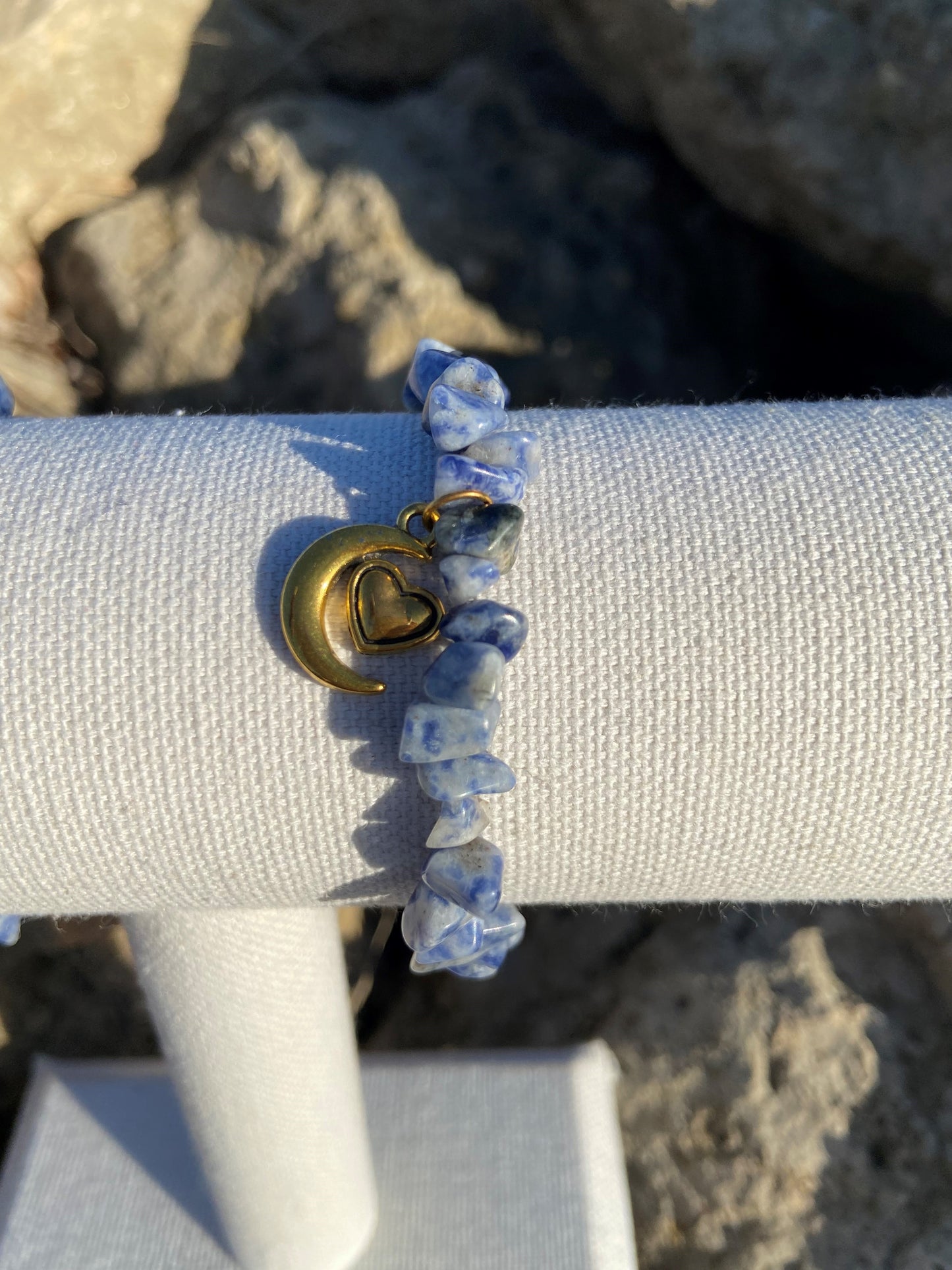 Sodalite Chip Bracelet Charmed