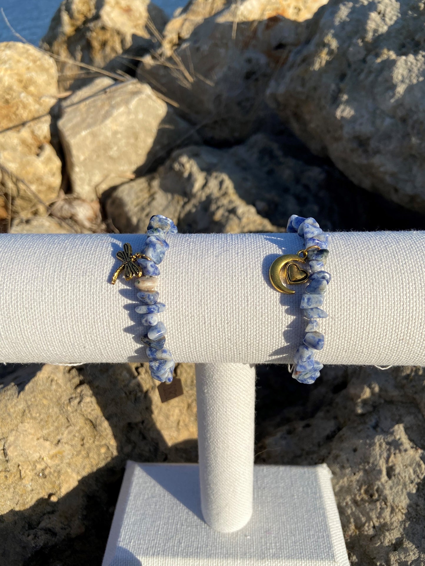 Sodalite Chip Bracelet Charmed